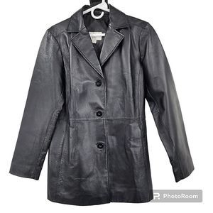 Leather Blazer Jacket Size Medium